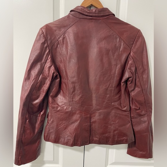WILSON’S - Vintage burgundy leather jacket - Picture 3 of 3